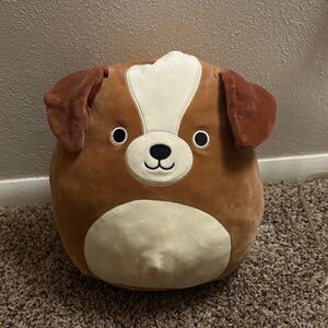 Squishmallows Brown and Cream Dog Plush